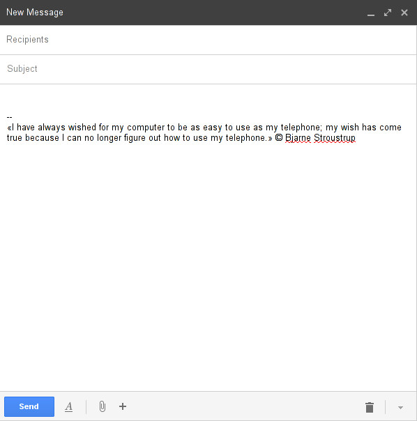 OK… Here's another way to add random signatures to Gmail. Now using Google Apps Script.